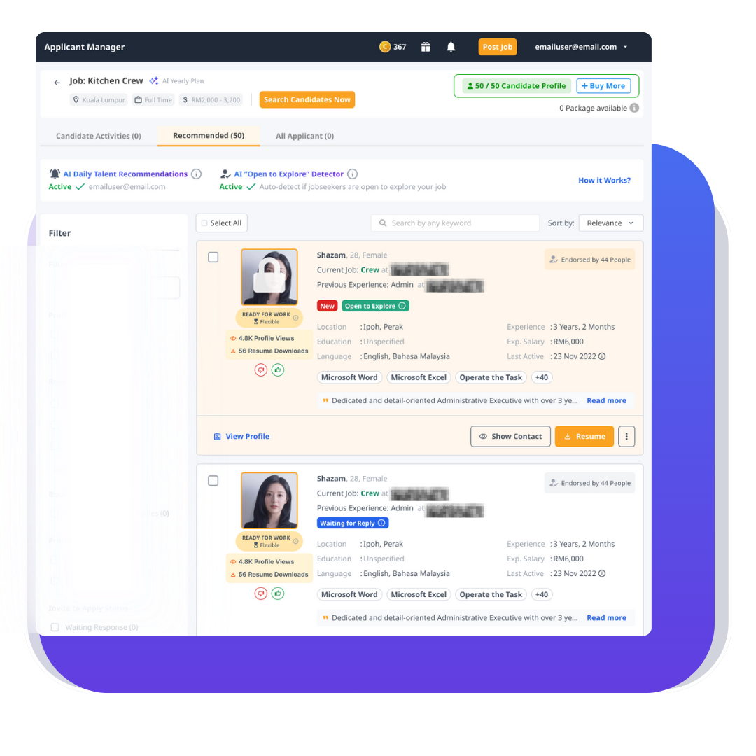 AI Daily Talent Recommendation by AJobThing
